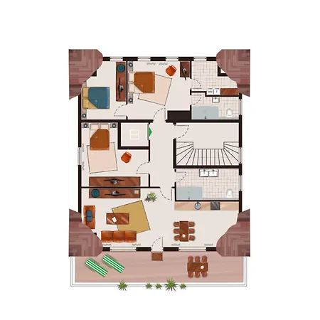 Penthuus Modern Retreat Nyaraló Juist